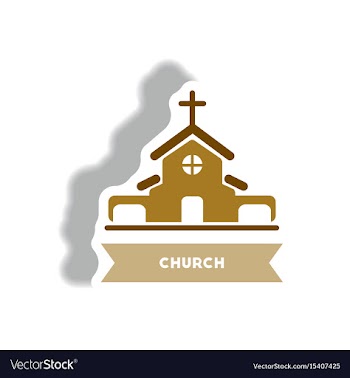 Stylish icon in paper sticker style building vector image