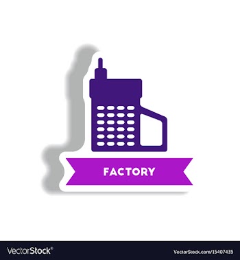Stylish icon in paper sticker style building vector image