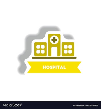 Stylish icon in paper sticker style building vector image