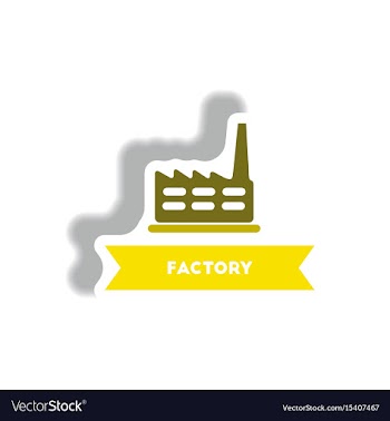 Stylish icon in paper sticker style building vector image