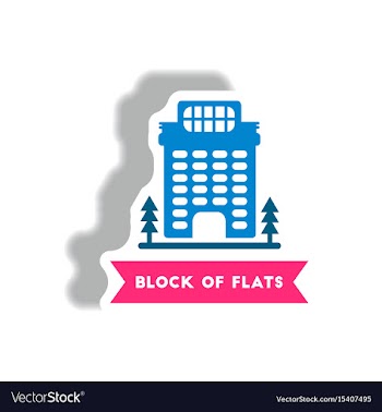 Stylish icon in paper sticker style building vector image
