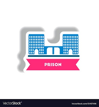 Stylish icon in paper sticker style building vector image