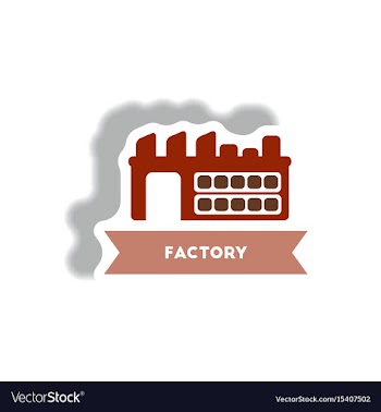 Stylish icon in paper sticker style building vector image