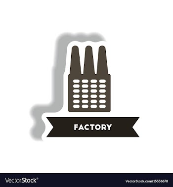 Stylish icon in paper sticker style building vector image
