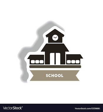 Stylish icon in paper sticker style building vector image
