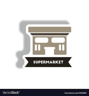 Stylish icon in paper sticker style building vector image