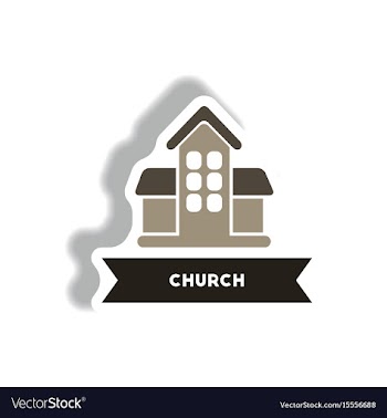 Stylish icon in paper sticker style building vector image