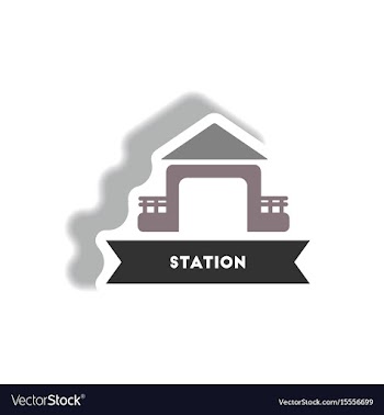 Stylish icon in paper sticker style building vector image