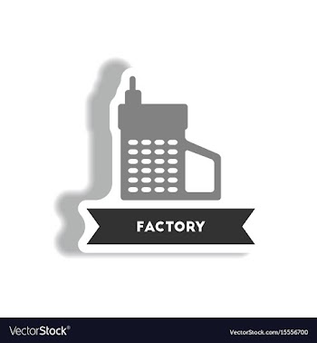 Stylish icon in paper sticker style building vector image