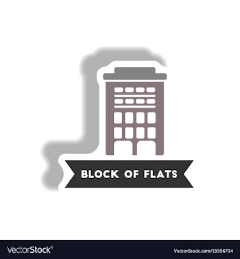 Stylish icon in paper sticker style building vector image