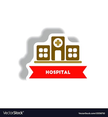 Stylish icon in paper sticker style building vector image