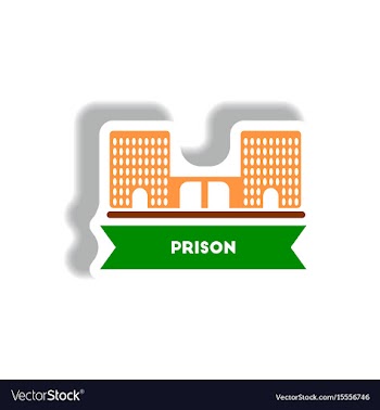 Stylish icon in paper sticker style building vector image