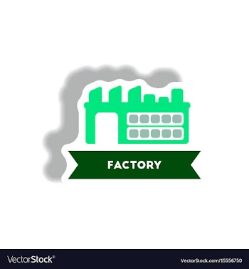 Stylish icon in paper sticker style building vector image