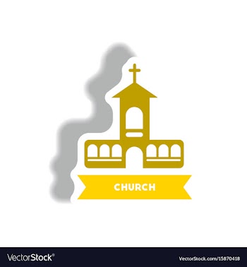 Stylish icon in paper sticker style building vector image