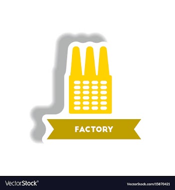 Stylish icon in paper sticker style building vector image