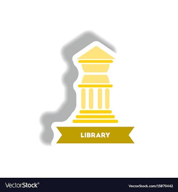 Stylish icon in paper sticker style building vector image