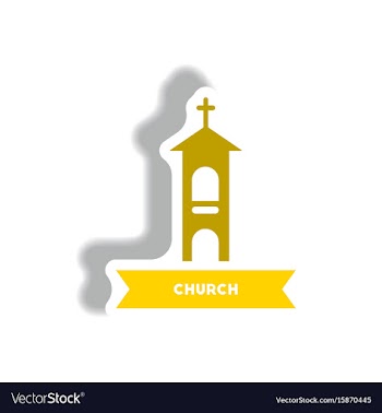 Stylish icon in paper sticker style building vector image