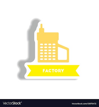Stylish icon in paper sticker style building vector image