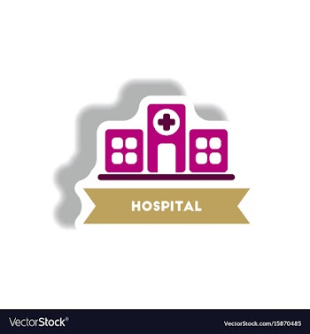 Stylish icon in paper sticker style building vector image