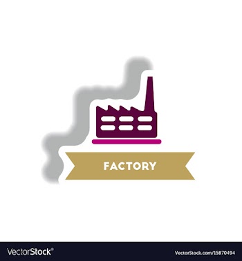 Stylish icon in paper sticker style building vector image