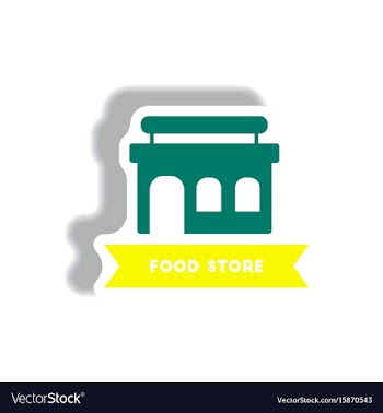 Stylish icon in paper sticker style building vector image