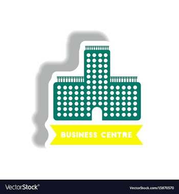 Stylish icon in paper sticker style building vector image