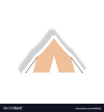 Stylish icon in paper sticker style camp tourist vector image
