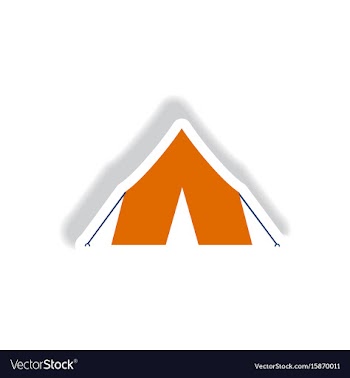 Stylish icon in paper sticker style camp tourist vector image