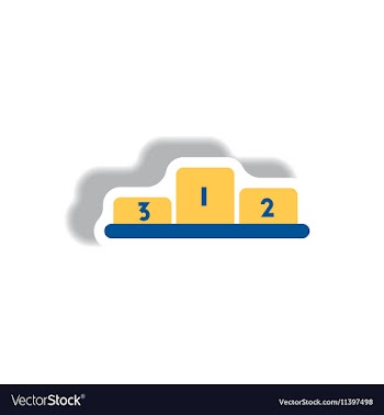 Stylish icon in paper sticker style championship vector image