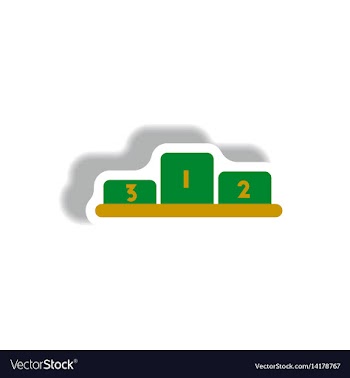 Stylish icon in paper sticker style championship vector image