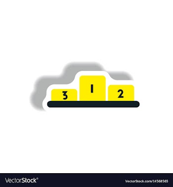 Stylish icon in paper sticker style championship vector image