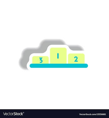 Stylish icon in paper sticker style championship vector image