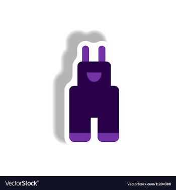 Stylish icon in paper sticker style children pants vector image