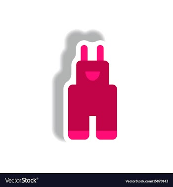Stylish icon in paper sticker style children pants vector image
