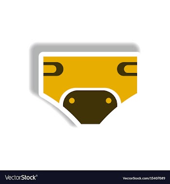 Stylish icon in paper sticker style children vector image
