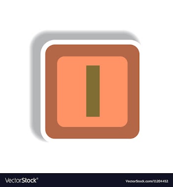 Stylish icon in paper sticker style cube toy vector image