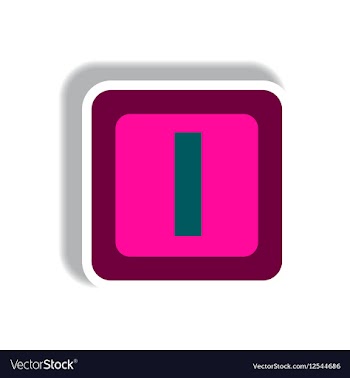 Stylish icon in paper sticker style cube toy vector image
