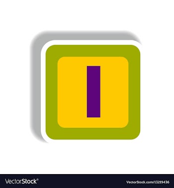 Stylish icon in paper sticker style cube toy vector image