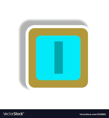 Stylish icon in paper sticker style cube toy vector image