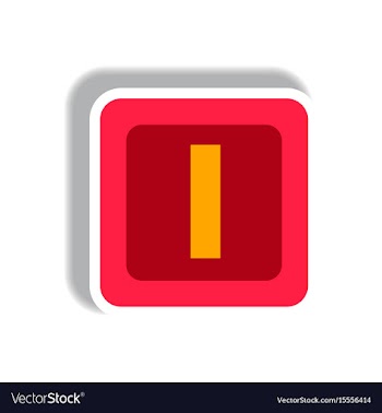Stylish icon in paper sticker style cube toy vector image