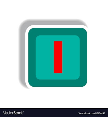 Stylish icon in paper sticker style cube toy vector image