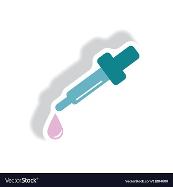Stylish icon in paper sticker style eye drops vector image
