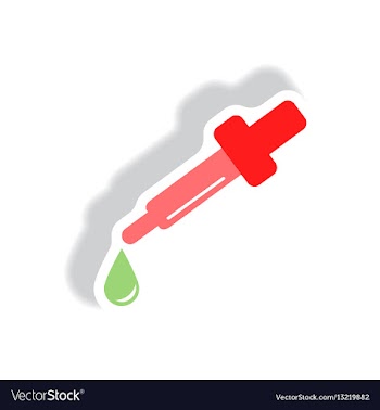 Stylish icon in paper sticker style eye drops vector image