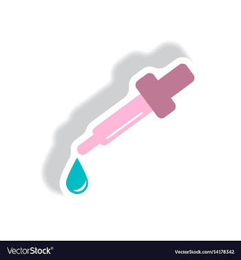 Stylish icon in paper sticker style eye drops vector image