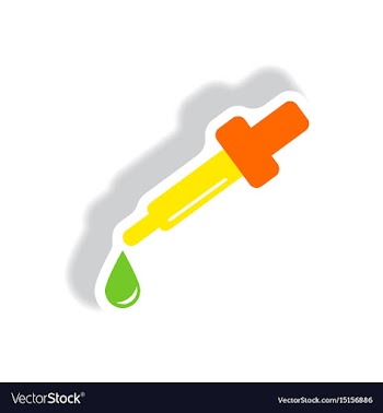Stylish icon in paper sticker style eye drops vector image