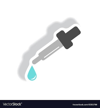 Stylish icon in paper sticker style eye drops vector image