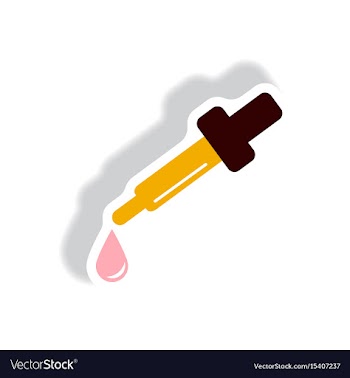 Stylish icon in paper sticker style eye drops vector image