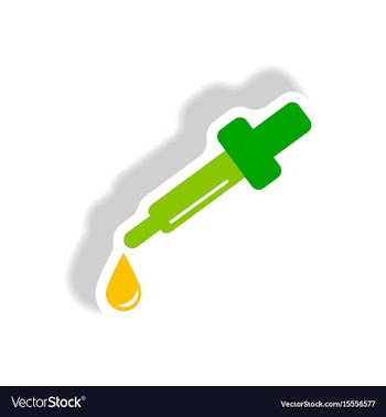 Stylish icon in paper sticker style eye drops vector image