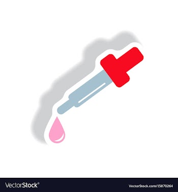 Stylish icon in paper sticker style eye drops vector image