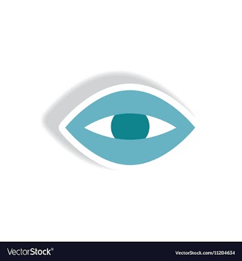 Stylish icon in paper sticker style eye problems vector image